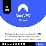 NordVPN Standard – 1 Jahr – VPN & Cybersicherheits-Software für 10 Geräte –...