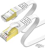 KASIMO Lan Kabel 5meter Netzwerkkabel CAT 7 Kabel Flach - 10 Gbits / 600MHz - Ethernet...