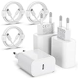 [Apple MFi Certified] 3er-Pack 20W iPhone Ladegerät mit iPhone Ladekabel, 3 X...