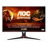 AOC Gaming 24G2SAE - 24 Zoll FHD Monitor, 165 Hz, 1ms, FreeSync Premium (1920x1080, VGA,...