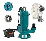 Fäkalienpumpe CTR1500 Tauchpumpe Schmutzwasserpumpe 1500W - 24000l/h m. Schneidmesser +...