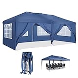 cobizi Pavillon 3x6m Wasserdicht mit 6 Seitenwänden Pop-Up UV-Schutz 50+ Gartenfesten...