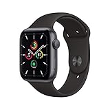 Apple Watch SE 2020 (GPS, 44MM) Aluminiumgehäuse Space Grau mit Schwarz...