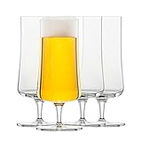 SCHOTT ZWIESEL Pilsglas Beer Basic 0,3 l (4er-Set), klassische Biertulpe mit...