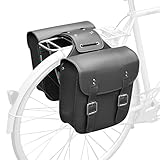 TentHome Retro Gepäckträgertasche Doppelt für Fahrrad Leder PU Wasserdicht Seitentasche...