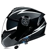 RUYICZB Bluetooth-Motorradhelm Komfortabler Und Langlebiger Integralhelm Mit Sonnenblende...