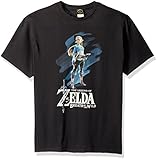 Nintendo Herren Paintzelda/Breath of The Wild Zelda Paint T-Shirt, Schwarz, XL