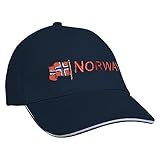 Fan-O-Menal Textilien Baseballcap mit Einstickung Norway Norwegen 68059 versch. Farben...