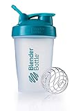 BlenderBottle Classic Loop Top Shaker-Flasche, 580 ml Clear| Teal lid