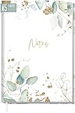 Notizbuch A5 kariert [Blattgold] von Trendstuff by Häfft | 124 Seiten, 62 Blatt...