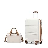 KONO 55cm Handgepäck-Koffer Trolley Set 2 Teilig Gepäcksets, Kleiner Koffer mit Rollen...