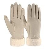 ZASFOU Damen Winter Warm Touchscreen Handschuhe mit Fleece Gefütterte Strick...