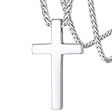 FaithHeart Kreuz Kette für Herren Jungen Edelstahl Kruzifix Anhänger Punk Christlich...