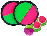 ILUBUTO Klettballspiel, Klett-Ballspiel, Klettball Set mit 2 Klett Ball Paddle 3...