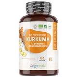 BIO Kurkuma Kapseln - 4560mg pro Portion - Schwarzer Pfeffer & Ingwer mit Curcumin -...