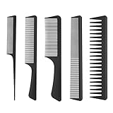 Hair Styling Kämme,5 Stück Styling Kamm Set,Carbon Kamm Haarkamm...