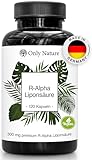 Only Nature® R Alpha Liponsäure 300mg - hochdosiert - 120 laborgeprüfte Kapseln - vegan...