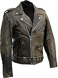 Lederjacke Rockabilly Chopper Biker Leder Jacke Rocker ANTIKLEDERGERBUNG