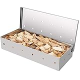 EMAGEREN Räucherbox Edelstahl Smoker Box mit Praktischem Klappdeckel Smokerbox...