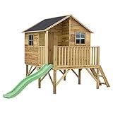 Gartenhaus Kinder Jerzyk mit Rutsche - Spielhaus Kinder Outdoor - Aus Imprägniertem...