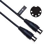 5 DIN MIDI Kabel Stecker zu Stecker Audioleitung für MIDI-Controller, Synthesizer,...