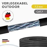 20m Cat7 Erdkabel Verlegekabel + 2x RJ45 Stecker Werkzeuglos CAT 8 Outdoor Lan Kabel...