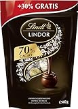 Lindt Schokolade LINDOR Kugeln Edelbitter | 400 g | Ca. 30 Kugeln Edelbitterschokolade mit...