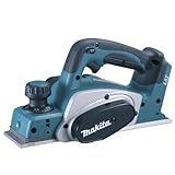 Makita DKP180Z Akku-Hobel (18,0 V, 82 mm, ohne Akku/ohne Ladegerät), Blau,...