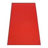 Gummimatte Fußmatte Noppenmatte PVC Bautenschutzmatte 2 x 1 m (Rot, 2 x 1 m)