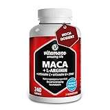 Maca Kapseln hochdosiert 4000 mg je Tagesdosis + L-Arginin + Vitamine + Zink, 240 Kapseln,...