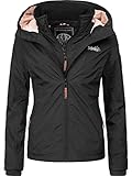 MARIKOO leicht gefütterte Damen Übergangsjacke kurz Outdoor-Jacke mit...