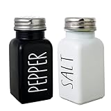 2-teilige Salz- und Pfefferstreuer-Sets, Gewürzflaschen aus schwarzem und...