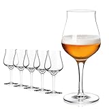 Sahm Biergläser Set 6 STK - 420ml Bier Sensorik Pokal - Bier Gläser...