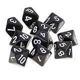 Yourandoll 10 STÜCKE Polyedrische Würfel D10 Würfel Dice Spielwürfel for DND RPG...