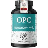 NATURE LOVE® OPC Traubenkernextrakt - 180 Kapseln - hochdosiert mit 800mg Extrakt je...