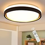 ZMH Deckenlampe LED Deckenleuchte Schlafzimmer - 18W Schlafzimmerlampe Schwarz Gold...