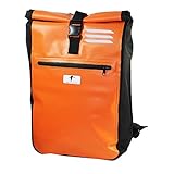 Red Loon wasserdichter Kurierrucksack aus LKW-Plane - robuster Fahrradrucksack in Orange