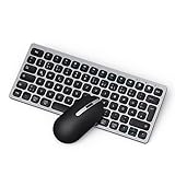 seenda Bluetooth Tastatur Maus Set Kabellos, 2,4G Wireless + Bluetooth Maus und Tastatur...