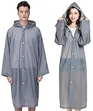 GUKOY 2 Stück Regenponcho Regenmantel Herren Damen Wasserdicht, Eva...