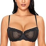 DOBREVA Balconette BH Damen mit Bügel Push Up Dirndl Spitze BHS Sexy Grosse...