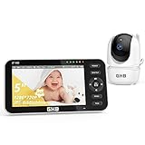 GHB Babyphone mit Kamera 5 Zoll 720P HD IPS-Display Babyphone Kamera VOX-Modus...