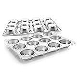 Joyfair Muffinform 2er Set, Edelstahl Muffinblech für 12 Muffins,...