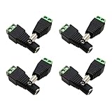 iJiGui 4 Paare DC 5.5mm x 2.1mm DC Plug DC Female Connector DC Power Supply Male Adapter,...