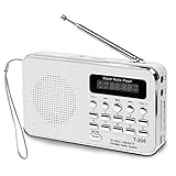 TPPIG Tragbarer Mini-AM-FM-Radio-Stereo-Lautsprecher, unterstützt SD/TF-Karte mit...