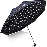 Regenschirm Dreifachgefalteter Regenschirm Druck Schwarzer Kunststoff...