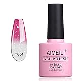 AIMEILI UV LED Nagellack Thermo Gellack ablösbarer Temperatur Farbwechsel Gel...