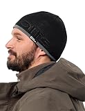 Jack Wolfskin Unisex Brand Beanie-Mütze, Black, one Size