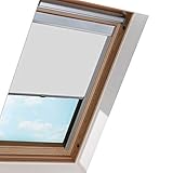 Rotemion Dachfenster-Rollo F06 für Skylight, Classic Grau Thermo-Rollo,...