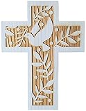 Kaltner Präsente Geschenkidee - 18 cm Wandkreuz Echtes Holz Kreuz aus Fichte...