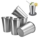 DIKEBAO 6 Stück Edelstahlbecher 350 ml Metallbecher Camping Edelstahl Tasse...